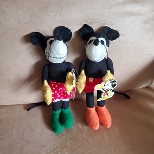 SOLD: Retro collection Mickey and Minnie Mouse stuffed dolls figure